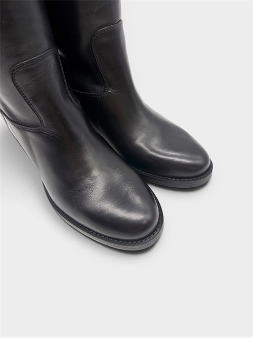 Damenstiefel mit innenliegendem Keilabsatz und Accessoire IL LACCIO | GS185338HVITELLONERO